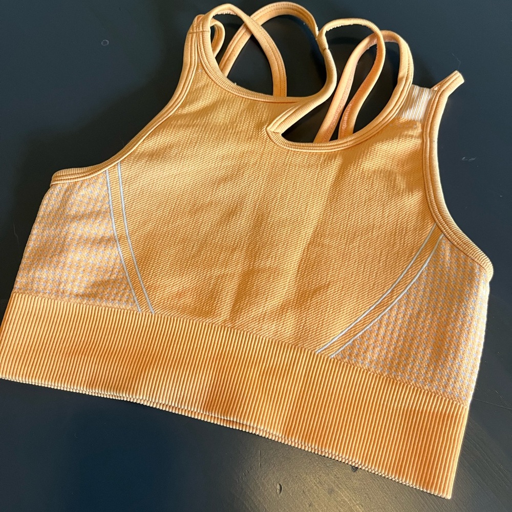 Strappy Orange Sports Bra